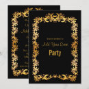 Search for black tie event invitations Black and gold