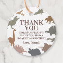 Search for dinosaur birthday party favor tags T rex