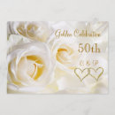 Search for flower 50th anniversary invitations White