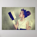 Search for vintage woman reading posters Retro