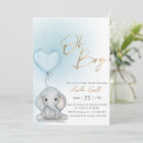 Search for elephant baby boy shower invitations Little peanut
