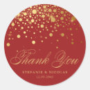 Search for confetti wedding stickers Thank you