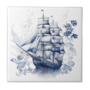 Search for sailing ship tiles Blue and white