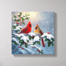 Search for cardinal painting canvas prints Snow