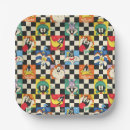 Search for black and white checkered plates Retro