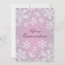 Search for snowflake quinceanera invitations Pink