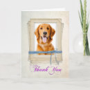 Search for golden retriever thank you cards Animal