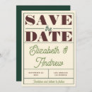 Search for vintage save the dates Green