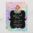 Search for black mermaid invitations Glitter