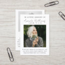 Search for memorial business cards Keepsake