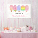 Search for ice cream birthday banners Watercolor popsicles