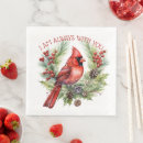 Search for red cardinal napkins Watercolor