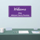 Search for purple and white banners Welcome