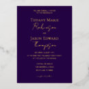 Search for royal purple wedding invitations Typography