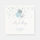 Search for blue and silver napkins Baby shower