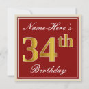 Search for 34th birthday invitations 34 years old