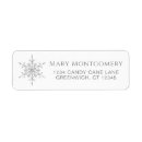 Search for snowflake return address labels Typography