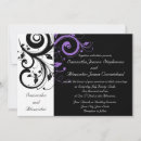 Search for black and purple wedding invitations Lilac