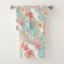 Search for palm leaf bath towels Bird of paradise