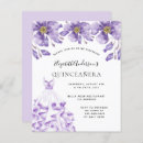 Search for lilac quinceanera invitations Violet