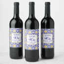 Search for navy blue wine labels Blue and white