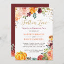 Search for fall in love engagement party invitations Burgundy