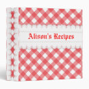 Search for vintage recipe binders Gingham
