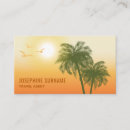 Search for travel agent business cards Palm trees