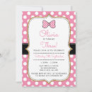 Search for polka dot birthday invitations Black and white