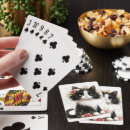Search for cat playing cards Black and white cat