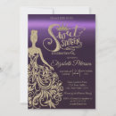 Search for purple sweet 16 invitations Princess