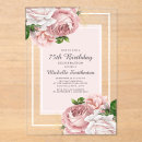 Search for elegant 75th birthday invitations Flowers