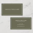 Search for olive green business cards Simple