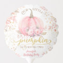 Search for pink pumpkin birthday balloons Girl