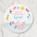 Search for pool party favor tags Girl birthday