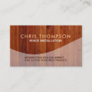 Search for fencing business cards Wood