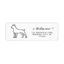 Search for boston terrier return address labels Modern