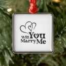 Search for will you marry me ornaments Propose