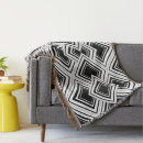 Search for art deco blankets Black and white