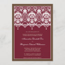 Search for crimson red wedding invitations Vintage