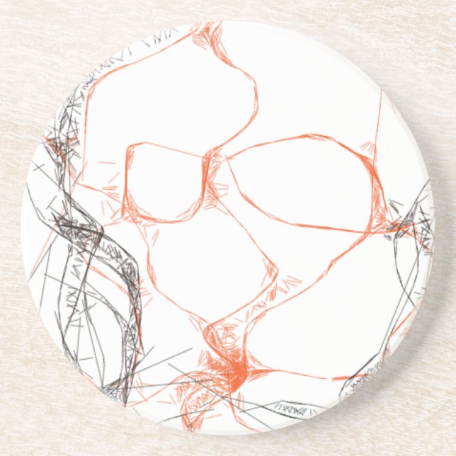 00010 abstract art drink coaster (Front)