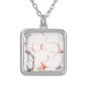 00010 abstract art silver plated necklace