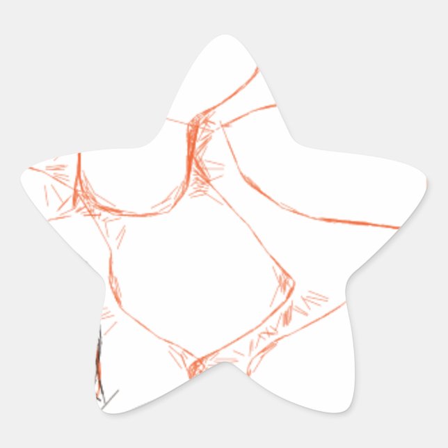 00010 abstract art star sticker (Front)