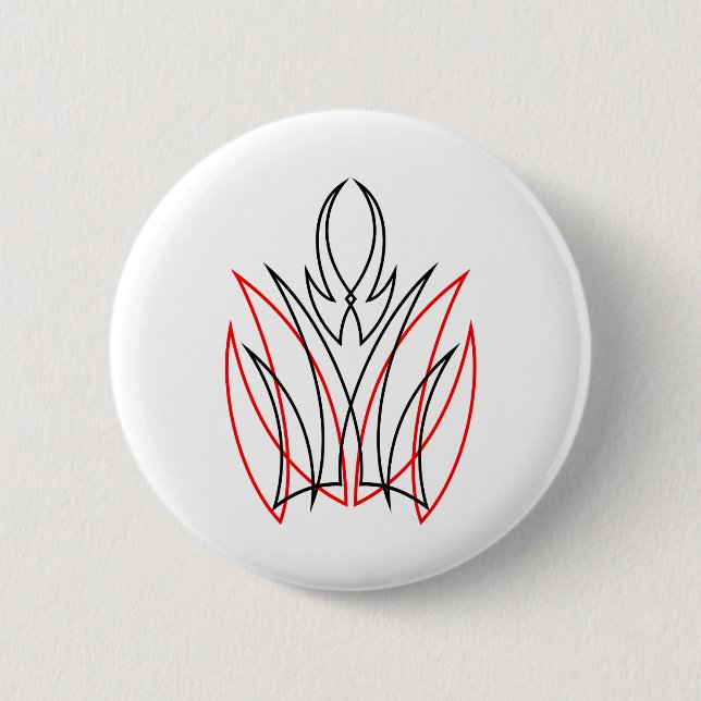 0001 Pinstripe Pinback Button (Front)