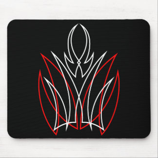 0001 Pinstripe Rojo & Blanco Mouse Pad