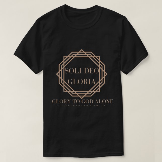 0001 STYLISH SOLI DEO GLORIA T-Shirt (Design Front)