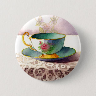 0001 Teacup on Lace Button