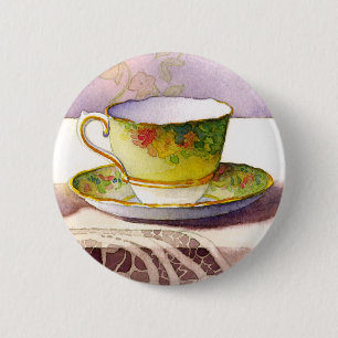 0001 Teacup on Lace Button