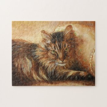 0005 Cat On Pillow Puzzle by RuthGarrison at Zazzle