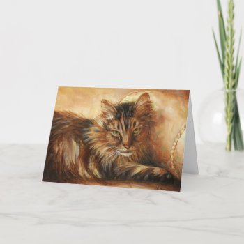 0005 Cat On Pillow Sympathy Card by RuthGarrison at Zazzle